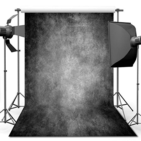 ANVOT Photography Backdrop, 5x7 ft Retro Art Black Grey Portrait Backdrop For Studio Props Photo Backdrop