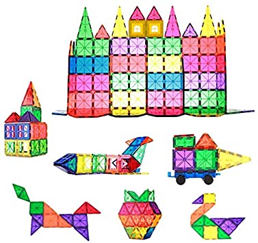 120pcs Magnetic Building Blocks for Kids - 3D Educational Construction Tiles Set- Super Durable with Strong Magnets and Superior Color-- Learning Construction Toy for Age 3 4 5 6 7 Years Old (120pcs)