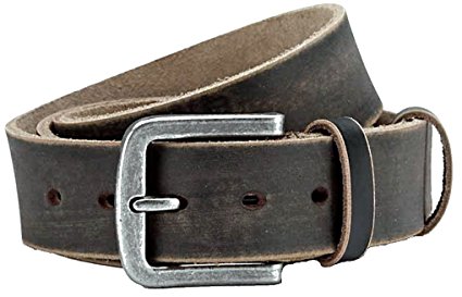 Akzendo-collection Men's /Women's Buffalo Leather Belt Black Used Look
