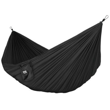 Neolite Double Camping Hammock - Lightweight Portable Nylon Parachute Hammock for Backpacking Travel Beach Yard Hammock Straps and Steel Carabiners Included