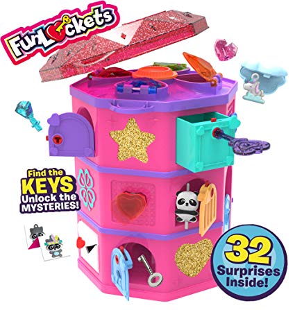 Funlockets S19700 Secret Surprise Treasure Hunt Tower with Jewellery and Charms Collectable Toys for Girls, Multi