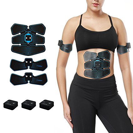 Abdominal Muscle Toner ABS Belt Workout Equipment Portable Fit Toning Belt Wireless Muscle Exercise for Home/Office Support Men&Women