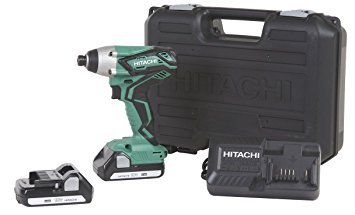 Hitachi WH18DGL 18-Volt 1/4-Inch Cordless Lithium Ion Impact Driver Kit (Lifetime Tool Waranty)