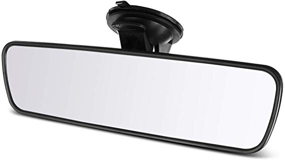 ELUTO Rear View Mirror Anti-Glare Mirror Universal Interior Rearview Mirror with Suction Cup for Car Truck SUV 9.5’’(240mm)
