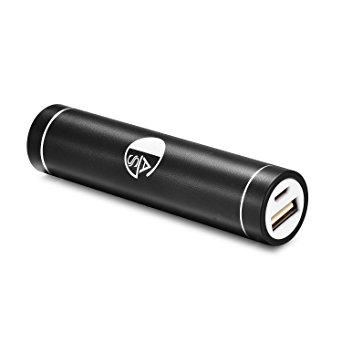 AGS™ PowerCore  mini 2600mAh Lipstick-Sized Premium Aluminum Power Bank External USB Charger for iPhone, Samsung Galaxy, Android and Other Smart Devices (Black)