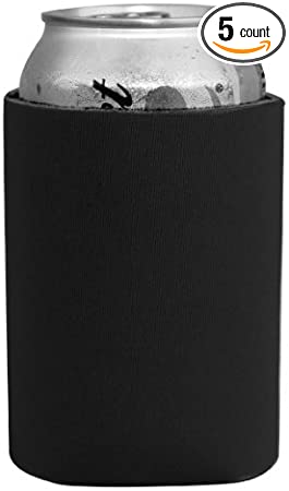 Coloful Foam Insulated Can Holder/Can Cooler/Beverage Holder/Can Chiller/Bottle Cooler,5 Pack