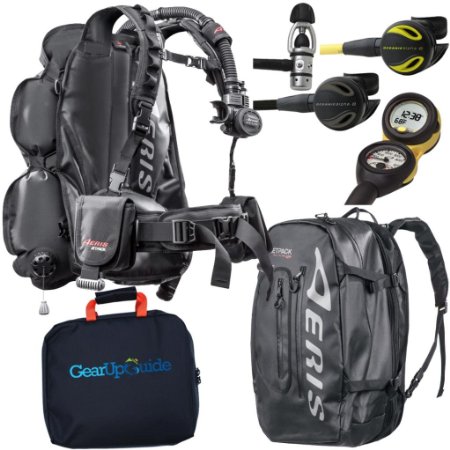 Oceanic Travel Scuba Package One Size Fits All JetPack BCD Dive Computer Reg Set Bundle 5-6