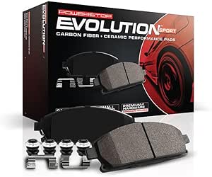 Power Stop Z23-1989 Rear Z23 Evolution Sport Carbon Fiber Infused Ceramic Brake Pads with Hardware For Alfa Romeo Giulia 2017-2023, Alfa Romeo Stelvio 2018-2021 [Model Specific]