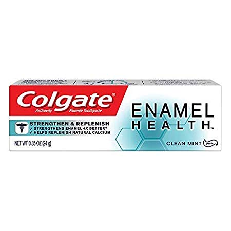 Colgate Enamel Health Strengthen & Replenish Toothpaste, Clean Mint, Travel Size 0.85 oz - Pack of 12