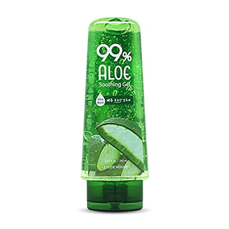 ETUDE HOUSE 99% Aloe Soothing Gel 250ml | Korean Skin Care | 5-in-1 formula: Ultra-moisturizer, eye-pack, After-shave effect, Shooting & Cooling gel (After-sun Effect)