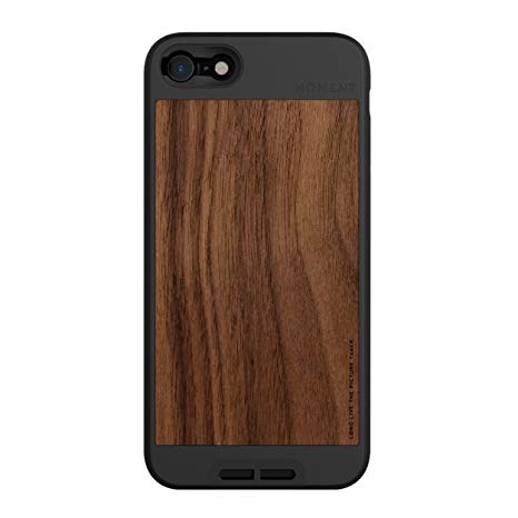 iPhone 8 / iPhone 7 Case || Moment Photo Case in Walnut Wood - Thin, Protective, Wrist Strap Friendly case for Camera Lovers.