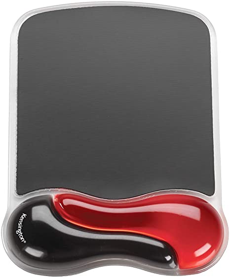 Kensington Duo Gel Mouse Pad - Black, Red