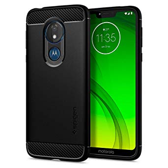 Spigen Rugged Armor Designed for Moto G7 Power Case (2019) - Black