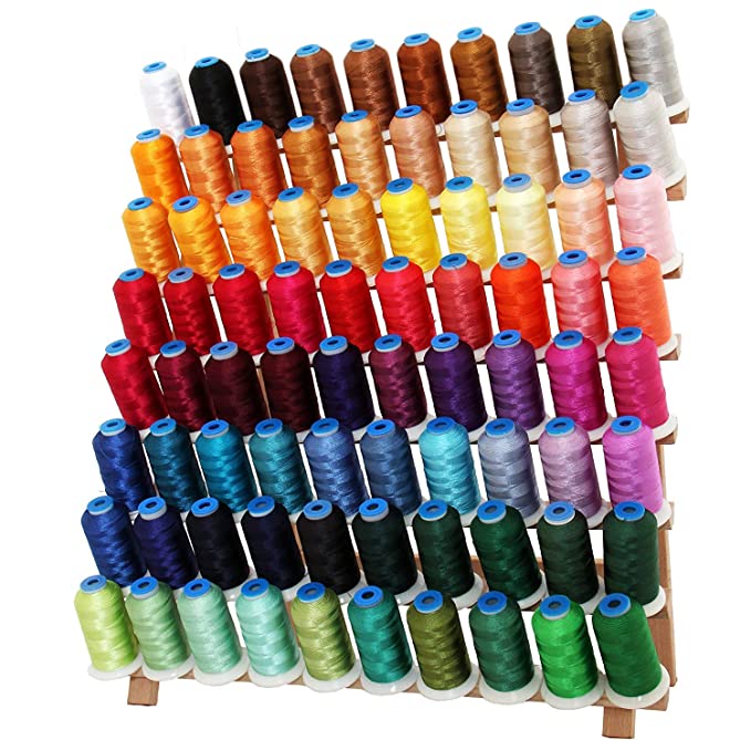Threadart 80 X-Large Spools Polyester Embroidery Machine Thread Sets A&B | 1000M Spools 40wt | For Brother Babylock Janome Singer Pfaff Husqvarna Bernina Machines
