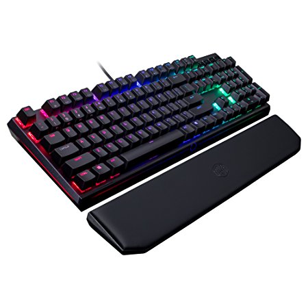 Cooler Master MasterKeys MK750 RGB LED Mechanical Gaming Keyboard, Cherry MX Blue, RGB LED, Full Size, Wrist Rest (Large)