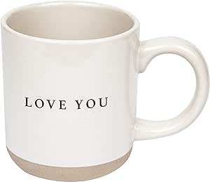 Sweet Water Decor Love You Stoneware Coffee Mug | Inspirational Mug | 14oz. Novelty Coffee Mugs | Microwave & Dishwasher Safe | Gifts for Wife, Husband, Mother, Father, Family, Friends, and more