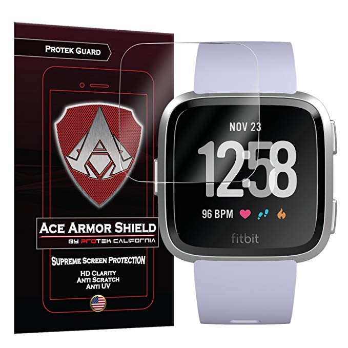 (6-Pack) Ace Armorshield Screen Protector Compatible Fitbit Versa