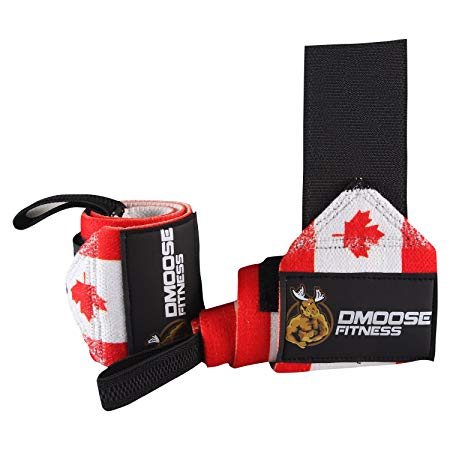 DMoose Fitness Wrist Wraps – Premium Quality, Strong Velcro, Thumb Loops, Double Stitching – Maximize Your Weightlifting, Powerlifting, Bodybuilding, Strength Training & CrossFit Workouts with Durable Wrist Support Brace - For Men & Women - Lifetime Warranty