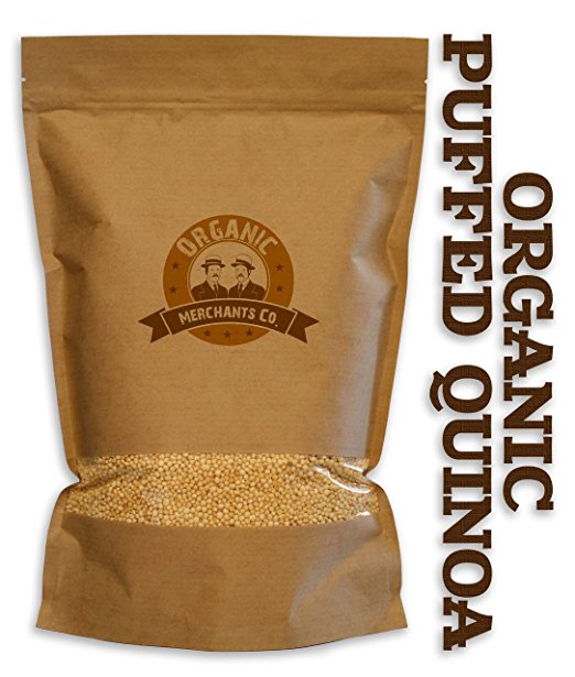 Organic Merchants Organic Puffed Quinoa, Kosher, Non Gmo, 1lb Bag