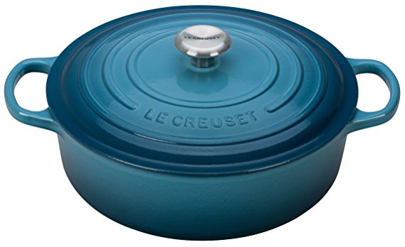 Le Creuset Enameled Cast Iron Signature 6.75QT. Round Wide Oven - Marine