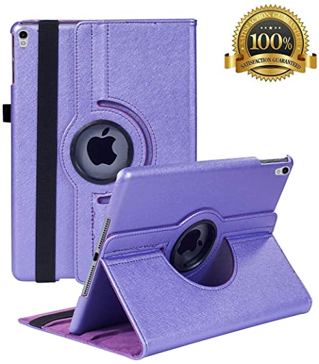 New iPad Air 3 Case 2019(3rd Gen)/iPad Pro 10.5 2017 Case- 360 Degree Rotating Adjustable Multiple Stand Smart Cover Case with Auto Sleep Wake for Apple iPad 10.5" Case (Purple)