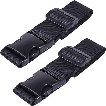 Wisdompro 2 Pcs Add a Bag Luggage Strap, Heavy Duty Adjustable Suitcase Belt Travel Attachment Travel Accessories for Connecting Your Luggage