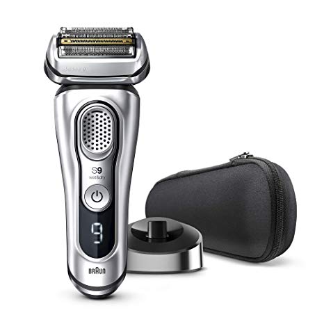 Braun Series 9 9330s Latest Generation Electric Shaver, Rechargeable & Cordless Electric Razor for Men - Charging Stand, Fabric Travel Case
