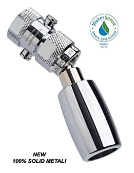 High Sierra's All Metal WaterSense Certified 1.5 GPM High Efficiency Low Flow Showerhead with Trickle Valve. Available in: Chrome, Brushed Nickel, Oil Rubbed Bronze, or Polished Brass