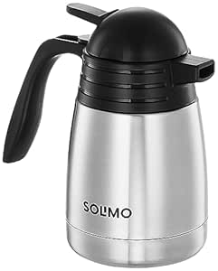 Amazon Brand - Solimo Stainless Steel 24 Hours Hot or Cold Tea/Coffee Flask | Silver, 1000 ml