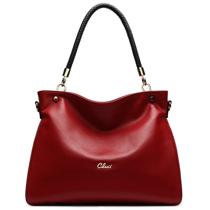 Cluci Women's Leather Designer Handbags Purse Shoulder Tote Top-handle Bags