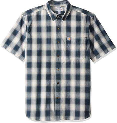 Carhartt Men's Essential Plaid Button Down Short Sleeve Shirt