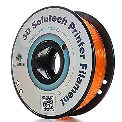 3D Solutech See Through Orange 3D Printer PLA Filament 1.75MM Filament, Dimensional Accuracy +/- 0.03 mm, 2.2 LBS (1.0KG) - 100% USA