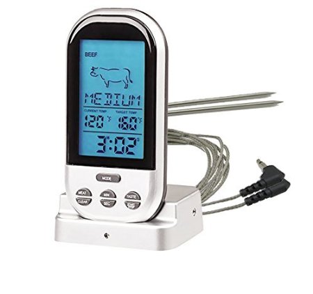 Supreme Home Cook Oven and Grill Wireless Digital Long Range Meat Thermometer With Timer in Christmas and Birthday presentation gift box