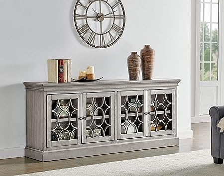 Martin Furniture Felicity 4 Door Console, Gray