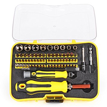 Syntus 71 in 1 Precision Screwdriver Set with 65 Bit Magnetic Screwdriver Kit Electronics Repair Tool Kit for iPhone, iPad, MacBook, Desktop, Computer, Tablet, Game Console