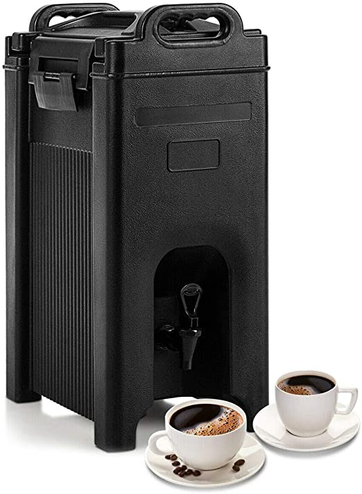 COSTWAY Insulated Iced and Hot Beverage Server/Dispenser, w/Seamless Double Walled Shell, 5 Gallon Beverage Carrier, Food-grade LLDPE Material, w/Spring Action Faucet, for Restaurant, and Drink Shop