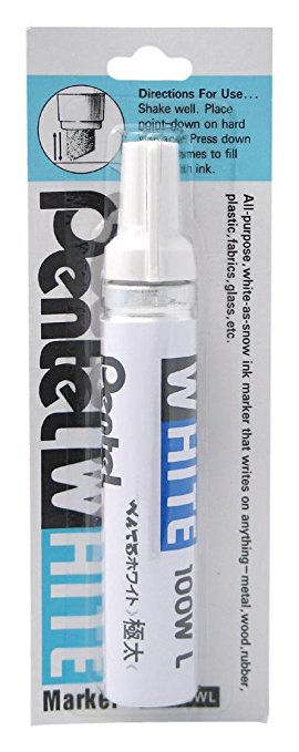 Pentel White Marker, Large Chisel tip, 1 Blister card with 1 Marker