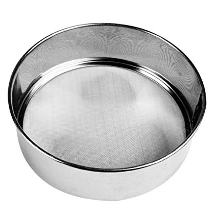 JINBEST Hot Sale Stainless Steel Food Strainers 40 Mesh 6 Inch Flour Sieve Sifting Strainer Cake Sugar Baking Kitchen Tools Flatware Sets Sifters for Baking & Powdered Sugar