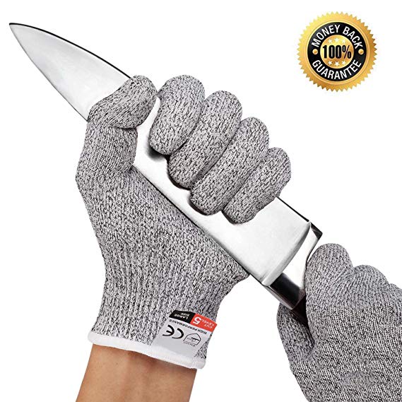 Work Cutting Gloves Cut Resistant Kitchen Safety Gloves Kevlar Gloves for Kitchen Mandala Slicer Vegetable Slice Fruit Peeling Wood Carving Garden