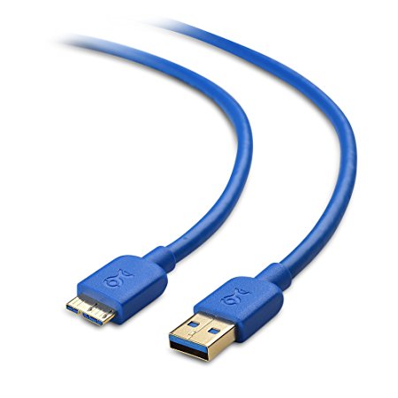 Cable Matters SuperSpeed USB 3.0 Type A to Micro-B Cable in Blue 10 Feet