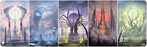 Ultra PRO - Magic: The Gathering Phyrexia All Will Be One - 8ft Table Playmat (Phyrexian Basic Land Tableaux) Perfect for Protecting Collectible Cards During Gameplay, Great Use as Mouse Pad, Desk Pad