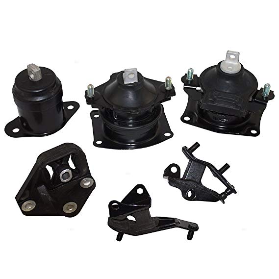 6 Piece Set of Engine & Transmission Motor Mounts Replacement for Honda Accord 2.4L Automatic Transmission 50870SDAA02