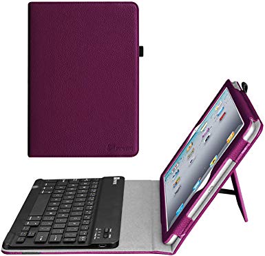 Fintie iPad 2 / iPad 3 / iPad 4 Retina Keyboard Case - Slim Folio Key Removable Bluetooth Keyboard Cover for Apple iPad 4th Generation with Retina Display, iPad 3 & iPad 2, Purple