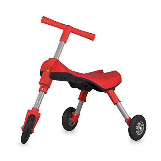 Fly Bike® Foldable Indoor/Outdoor Toddlers Glide Tricycle - No Assembly Required - Red