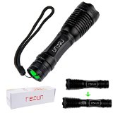 Refun 600 Lumen Handheld Flashlight Led Cree Xml- T6 Water Resistant Camping Torch Adjustable Focus Zoom Tactical Light Lamp for Outdoor SportsPowered By 1pcs 18650 Or 3pcs AAA Battery Not Included