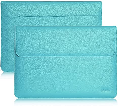 ProCase iPad Pro 12.9'' 2020 2018 2017 2015 Sleeve Bag, Protective Case Cover with Document Pocket and Apple Pencil Holder, for iPad 12.9 1st /2nd /3rd/4th Gen, Surface Pro X -Mint