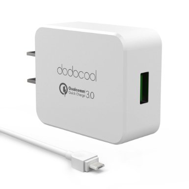 [Qualcomm Quick Charge 3.0] dodocool Quick Charge 3.0 USB Wall Charger with Micro USB Charge Sync Cable 3.3ft