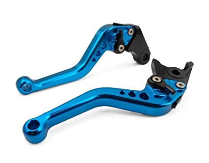 US-222 Short Adjustable CNC Motorcycle Brake and Clutch Levers for YAMAHA YZF R6 2005-2015,YAMAHA YZF R1 2004-2008-Blue