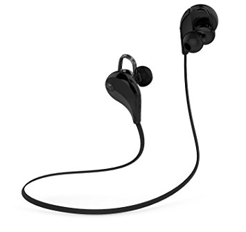 Soundpeats Qy7 Mini Lightweight Wireless Stereo Sports/running & Gym/exercise Bluetooth Earbuds Headphones Headsets W/microphone for Iphone 5s 5c 4s 4, Ipad 2 3 4 New Ipad, Ipod, Android, Samsung Galaxy, Smart Phones Bluetooth Devices (black/black)