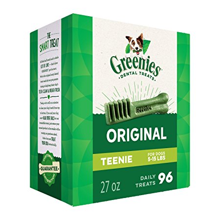 Greenies Dental Dog Treats Teenie Treats for Dogs ( 96 Treats, 27 Ounces) Greenies Dog Dental Chews: For Clean Teeth and Healthy Gums